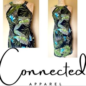 Connected Apparel Tropical Cocktail Dress Size 6